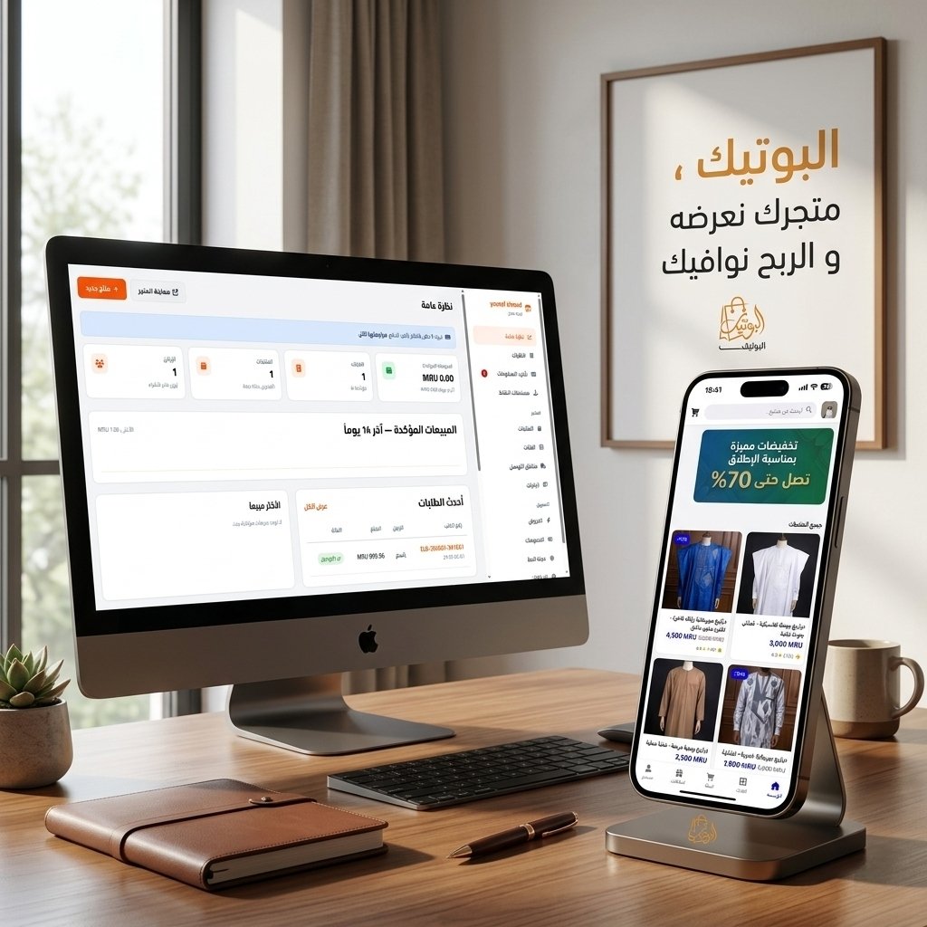 لوحة تحكم التاجر في منصة البوتيك